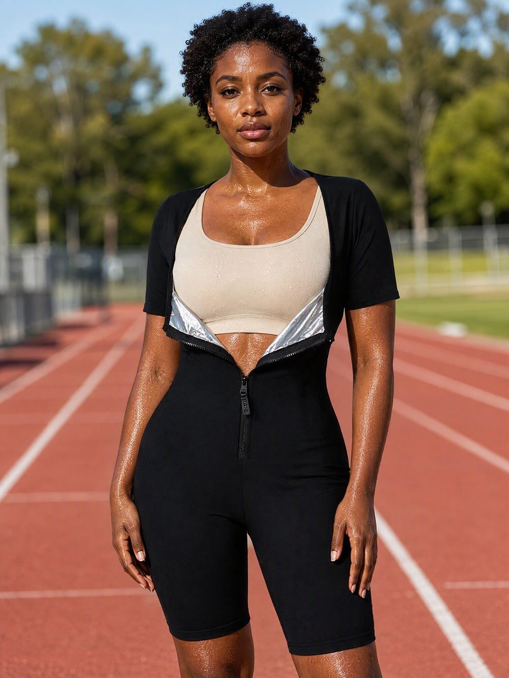 FlexHer sweat suit full-body product view