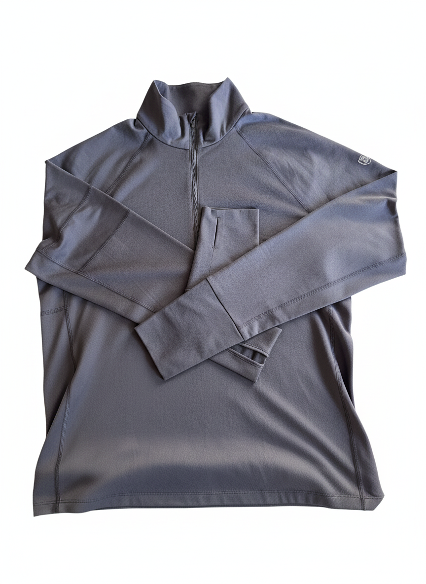 Foudy Mid-Weight Long Sleeve ½ Zip Top - FlexHer