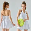 FlexHer Tennis Dress with Built-in Shorts back view
