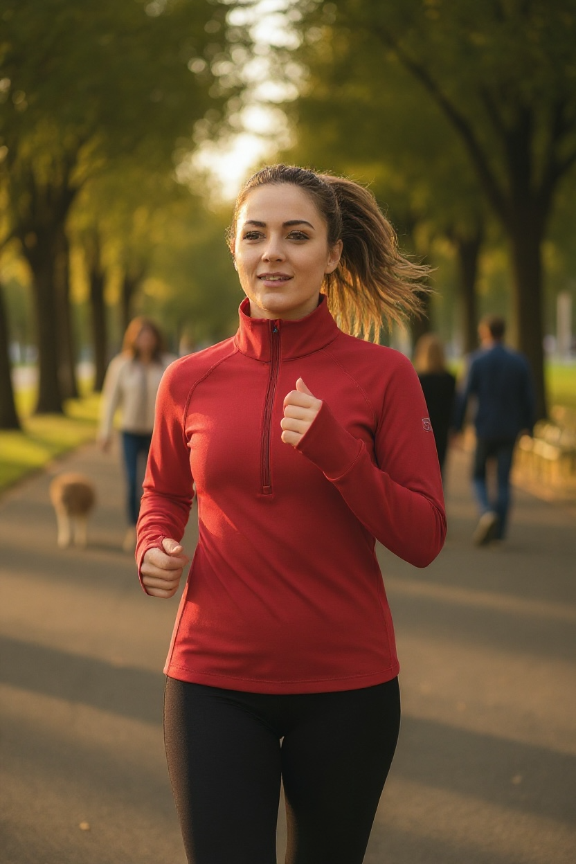 Foudy Mid-Weight Long Sleeve ½ Zip Top - FlexHer
