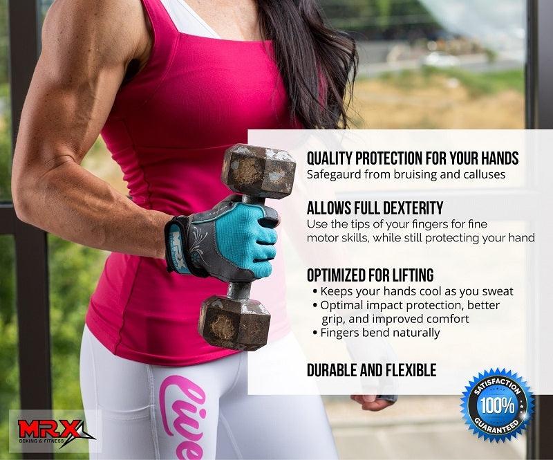 MRX Women's Weight Lifting Gloves for Gym Training and Workouts - Durable, Comfortable Grip